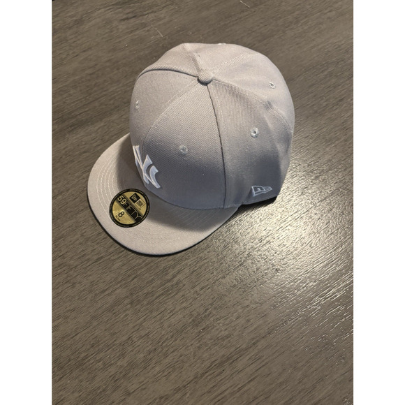 NWT New York Yankees New Era Fashion Color Basic 59FIFTY Fitted Hat, Gray 8 - Picture 3 of 7